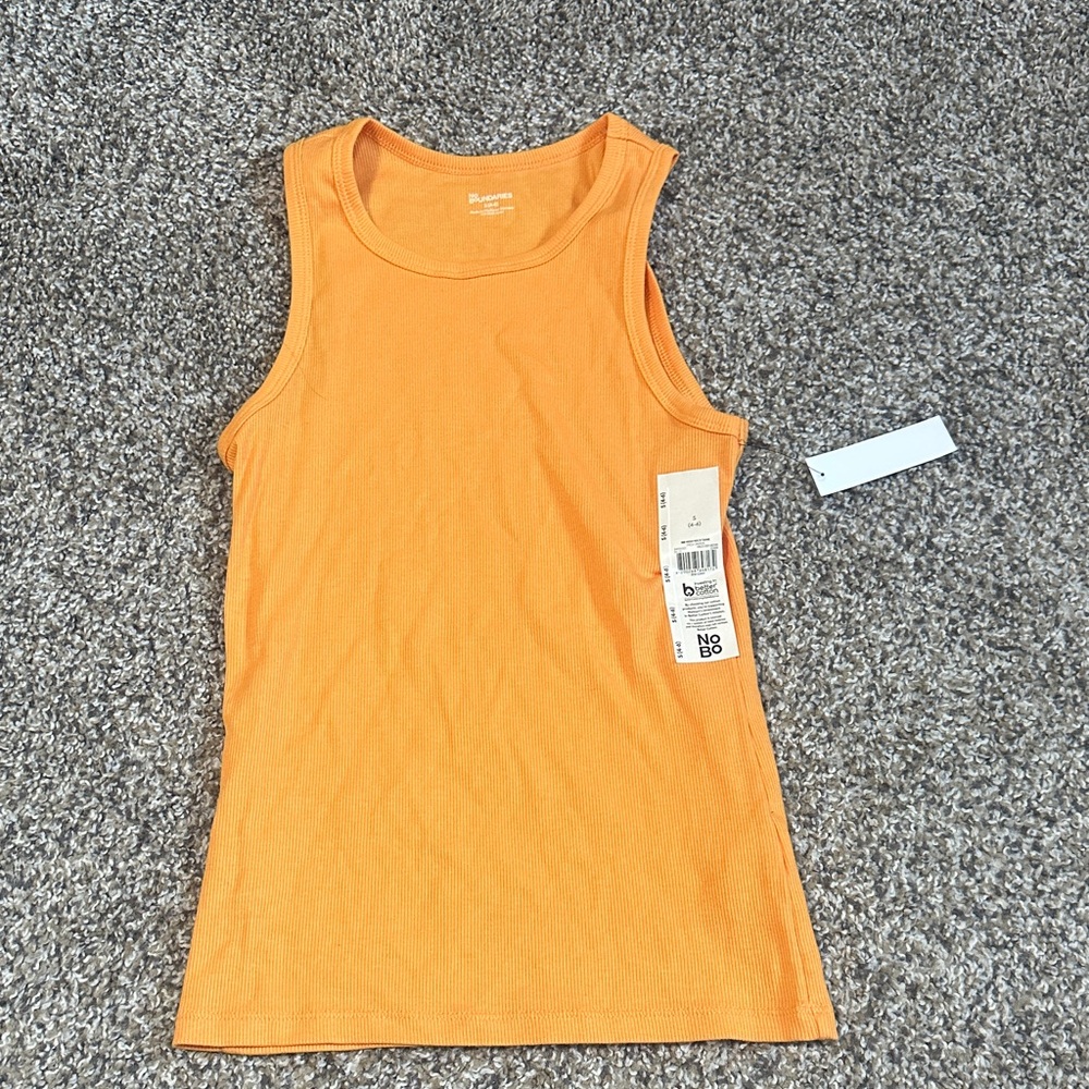 No Boundaries Orange Tank Top